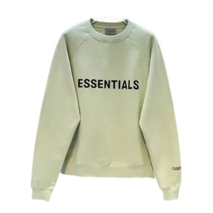 Essentials Green Printed Letter Sweatshirt